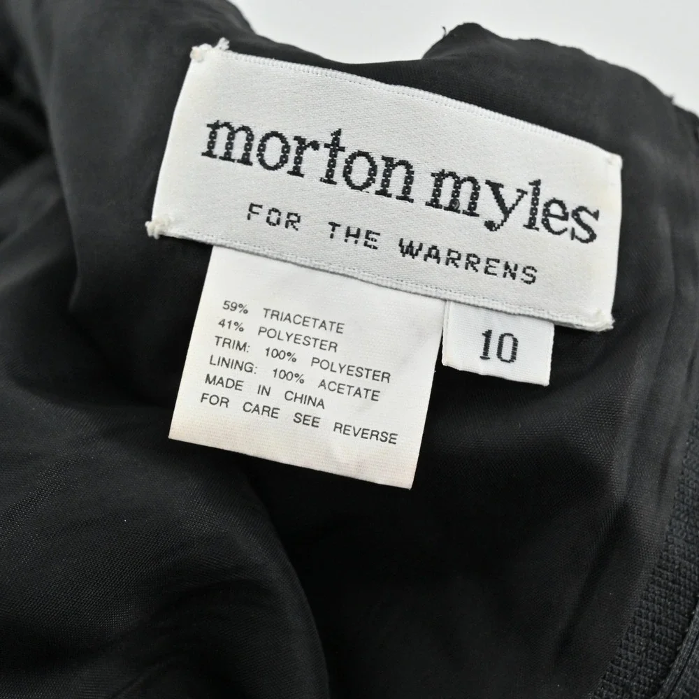 Vtg Morton Myles Dress Size 10‎ Whimsigoth Dark Romantic Gown Formal Maxi Slit - Picture 7 of 13